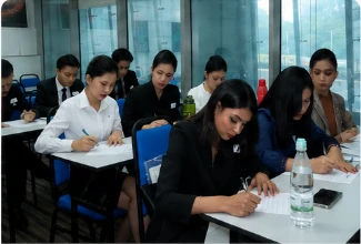 Students in classroom career preparation